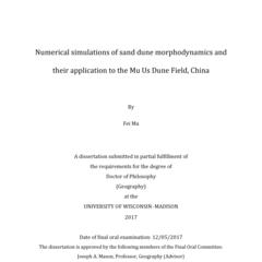 Numerical simulations of sand dune morphodynamics and their application to the Mu Us Dune Field, China