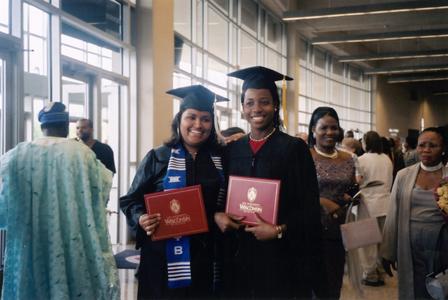 Sarah Wegner and Nonso Njokanma at 2003 graduation