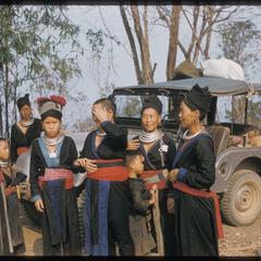 Hmong (Meos) along road