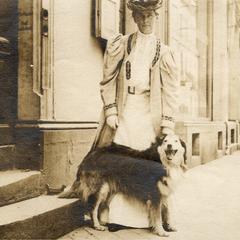 Leila Bascom with dog