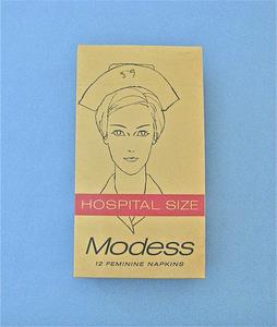 Modess hospital size feminine napkins