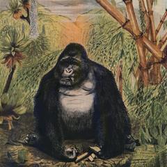 Seated Gorilla Print