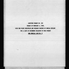 Ratified treaty no. 232, Treaty of February 3, 1838, with the First Christian and Orchard parties of Oneida Indians. For a list of documents relating to this treaty see special list no. 6