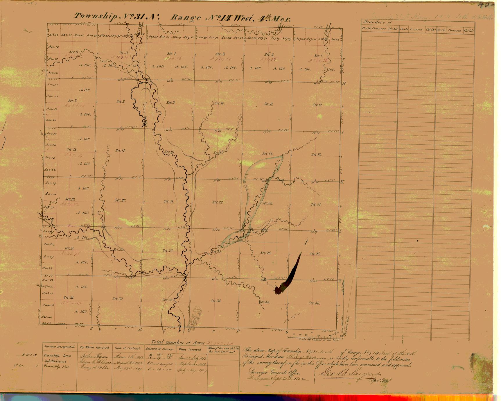 [Public Land Survey System map: Wisconsin Township 31 North, Range 14 West]