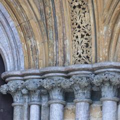 Salisbury Cathedral west facade detail