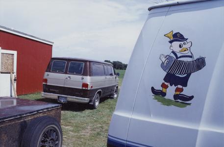 Brian [Brueggen] and the Mississippi Valley Dutchmen decorated van and trailer