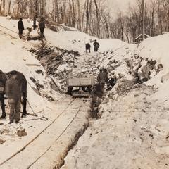 Miners working in winter