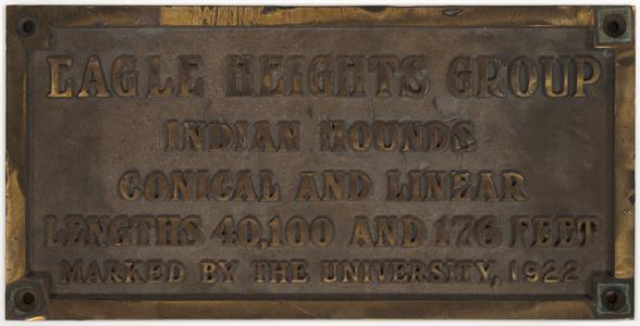Eagle Heights Indian Mound plaque