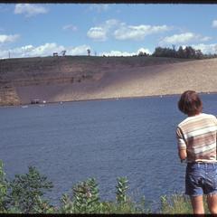 Earthen dam, Corps Lake near Spring Valley