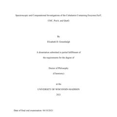 Spectroscopic and Computational Investigations of the Cobalamin Containing Enzymes EutT, CblC, PceA, and QueG