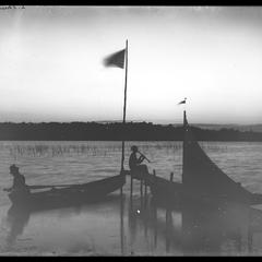 Paddock's Lake farm sunset - playing clarinet on pier
