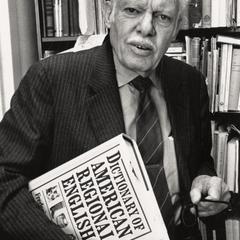 Frederic Cassidy with his Dictionary of American Regional English