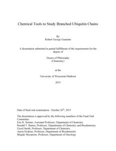 Chemical Tools to Study Branched Ubiquitin Chains