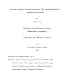 Approaches to Analyzing Multimodal Interactions in STEM Learning with Technology: Triangulating and Interleaving