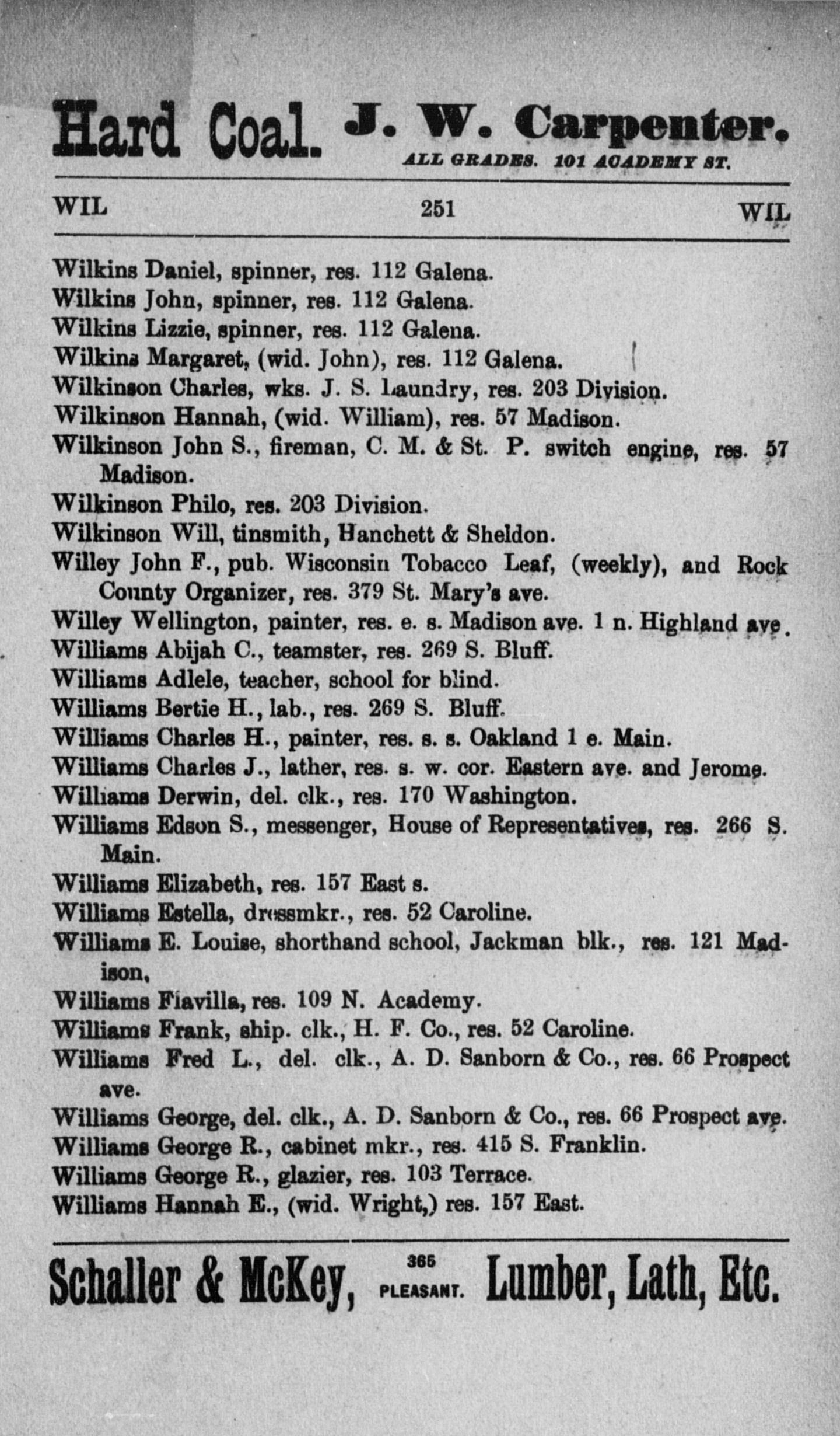 Janesville city directory, 18923 with a compendious street directory