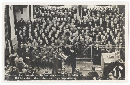 Potsdam. Der Staatsakt in der Garnisonkirche am 21. Marz 1933