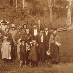 Participants celebrating the 60th anniversary of the settlement of New Glarus, Wisconsin.
