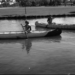 Students in canoes, UW Fond du Lac
