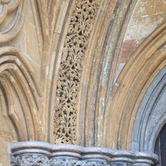 Salisbury Cathedral west facade detail