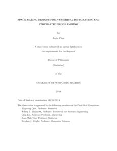 Space-filling Designs for Numerical Integration and Stochastic Programming