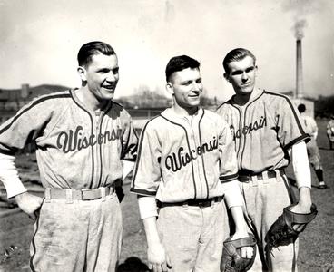 Three baseball players