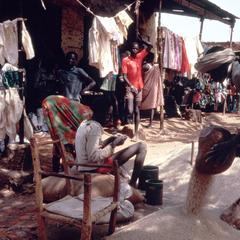 Grains Being Delivered at Textile Market During Height of the Dry Season