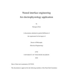 Neural interface engineering for electrophysiology application