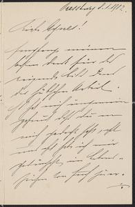[Letter from Alle Sternberger to a cousin, Agnes Sternberger, January 8, 1902]