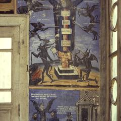 Crucified Monk fresco at Agiou Prodromou
