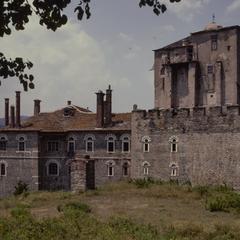 Vatopedi, exterior of south range with fortification
