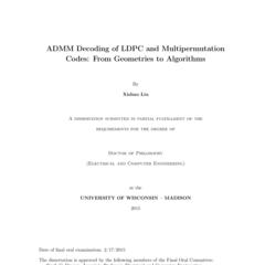 ADMM Decoding of LDPC and Multipermutation Codes: From Geometries to Algorithms