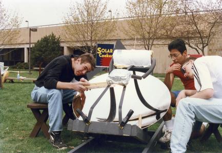 Students using Solar Cooker
