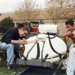 Students using Solar Cooker