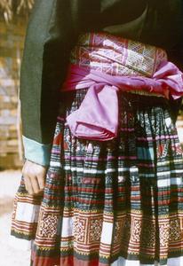 A Blue Hmong (Hmong Njua) skirt in Houa Khong Province