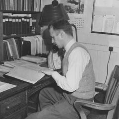 F. R. Zimmerman at desk