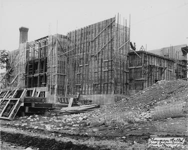 Thompson's Malted Food Company, Waukesha, framing during construction