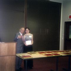 Diana Aguilar receives 2002 MSC Undergraduate Excellence Award
