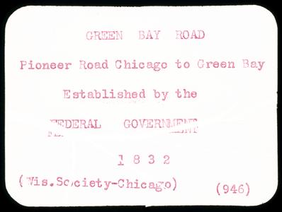 Inscription on Green Bay Road markers
