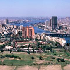 View of Cairo and Nile River Looking to North