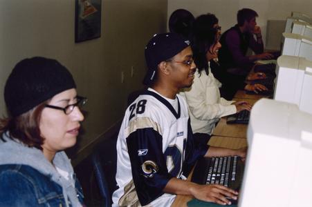 Students working in computer lab