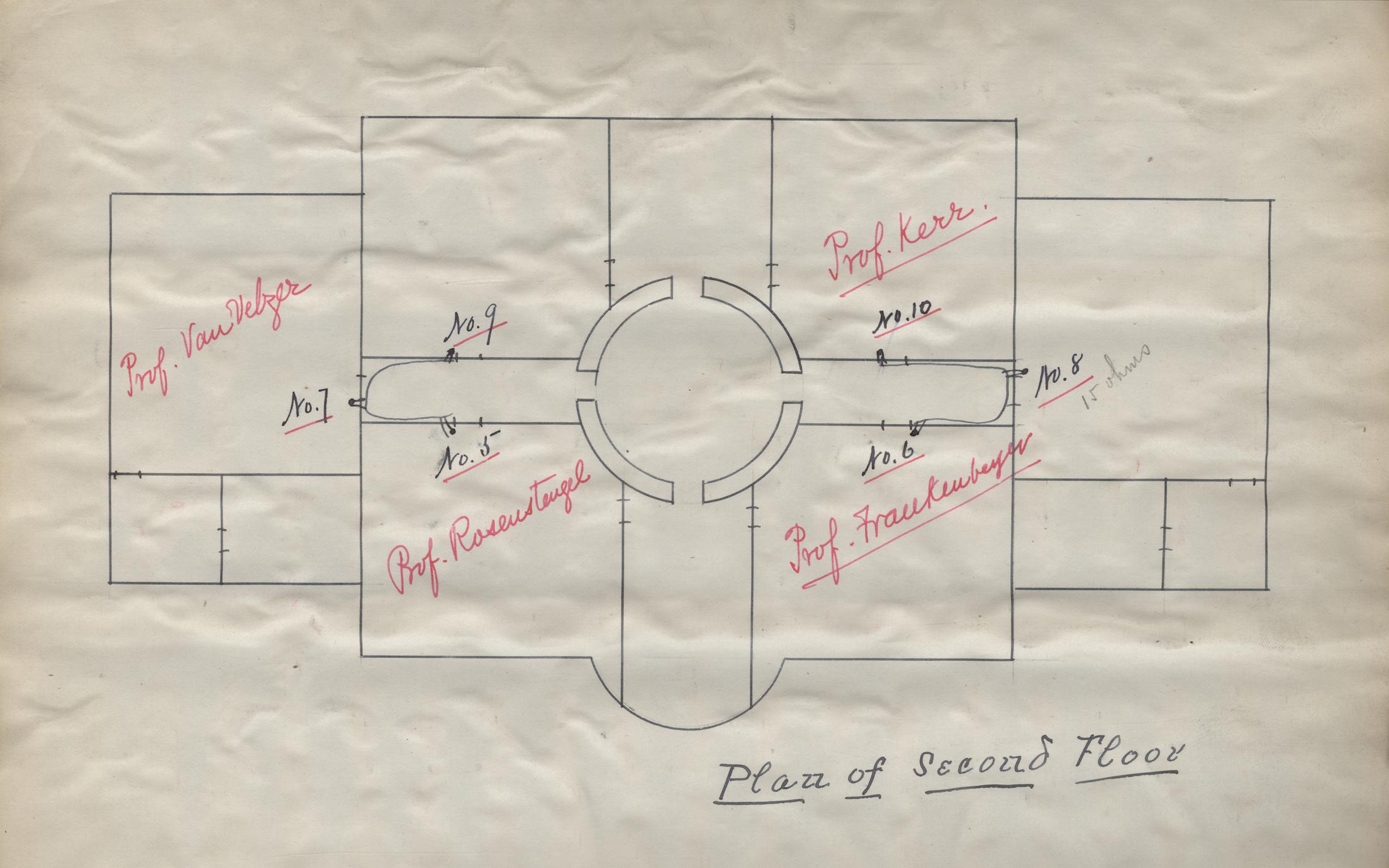 Plan of second floor, Bascom Hall - UWDC - UW-Madison Libraries