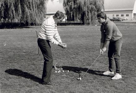 Bernie Jones and golfer, UW Fond du Lac