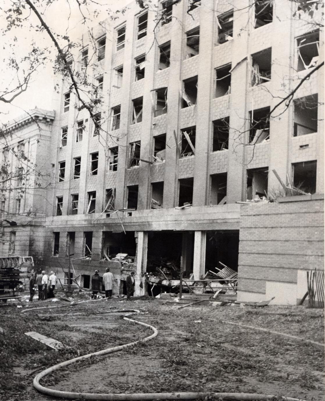 Bombing damage to Sterling Hall