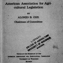 Study program : American Association for Agricultural Legislation