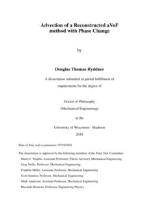 Advection of a Reconstructed aVoF method with Phase Change