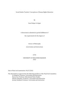 Social Studies Teachers’ Conceptions of Human Rights Education