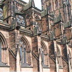 Lichfield Cathedral exterior nave south side