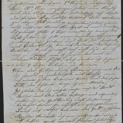 [Letter from Anton Klenert to his friend, Jakob Steinberger, September 2, 1853]