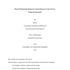 Planned Missing Data Designs for Causal Inference in Large Surveys: Design and Imputation