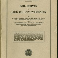 Soil survey of Sauk County, Wisconsin